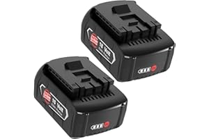 2X Batteria di ricambio Exemoro 18V 5,0Ah Li-ion per batteria Bosch BAT610G Batterie 18V compatibili con BAT609G BAT618G BAT619G BAT622 BAT612 (RED)