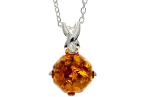 SILVERAMBER JEWELLERY GL338 - Ciondolo celtico in vera ambra baltica e argento Sterling