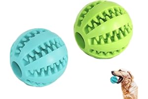 JGR SELECT Pelota para Perros - 2 Unidades - Juguete de Limpieza Dientes de Perros - Bola de Limpieza de Dientes - Juguetes Interactivos para Mascotas de Goma Natural