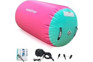 VOFiTNY Gymnastics Tumbling Equipment Air Barrel Inflatable Octagon Tumbler Roller Back-bend Trainer Chearleeding Mat With Pump