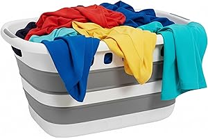 EPISENT 45L Collapsible Laundry Basket – Folding Pop-Up Washing Hamper with Handles | Durable & Portable Space-Saving Clothes Storage Bin for Bathroom, Bedroom & Laundry Room
