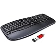 Plumaxon Wireless Keyboard,Ergonomic Keyboard with Wrist Rest,Full Size Computer Keyboard,2.4G USB Receiver Plug and Play,Compatible with Windows,Macbook,PC,Laptop