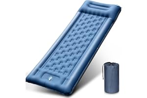 OUTERMAN Colchón Hinchable, Esterilla Camping Gruesa Colchoneta Hinchable de Camping con Bomba de Aire Integrada para Acampada, Senderismo, Mochilero, Playa