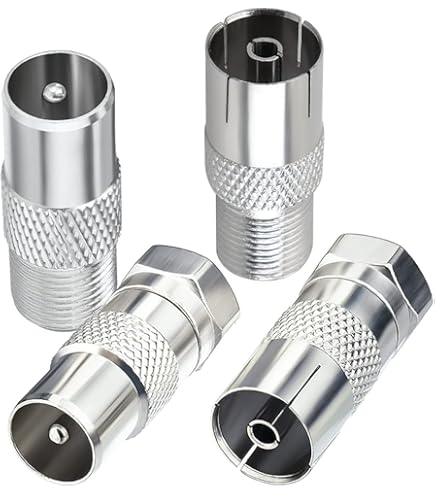 Greluma 4 Pz Adattatore Tipo F Maschio A Coassiale Maschio/femmina - Foto 2