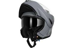 Westt Torque Casque Moto Homme Femme Casque Moto modulable mentonnière Protection intégrale Scooter Moto Integral VTT Casque Quad, homologué ECE Dot, Taille S-XL