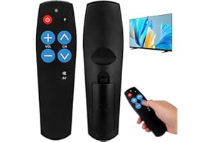LYPPUL Uniwersalny pilot do telewizora z dużym przyciskiem dla osób starszych, seniorów, uniwersalny pilot zdalnego sterowania do telewizorów i telewizorów kablowych urządzeń na podczerwień, łatwy w