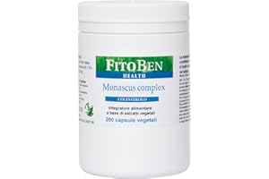 Fitoben - Monascus Complex 200 Integratore Alimentare Naturale Con Riso Rosso e Berberina 200 Cps