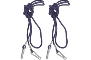 KISANGEL 2 Pièces Mitaines Corde -Perte Corde pour Corde d'hiver Élastique Sangle Clip Lanière Hiver Chapeau Clip Gardien Porte-Clés Sangle Nylon Grabber