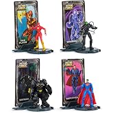 4 DC Comics koleksiyon fig&uuml;rl&uuml; paket (Brainiac vs. Batman, Superman ve The Flash), 5 cm b&uuml;y&uuml;kl&uuml;ğ&uuml;nde fig&uuml;rler, metalik koleks