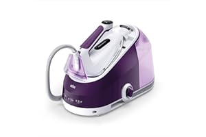Braun CareStyle 5 IS5247VI, Ferro da Stiro a Vapore con Tecnologia FreeGlide 3D, 145 g/min di Vapore, Riscaldamento Veloce, Modalità iCare, Stiratura Verticale, Serbatoio 2L Rimovibile, 2400W, Viola