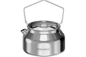 Fire-Maple Antarcti Bouilloire de Camping en Acier Inoxydable 1,2L Légère et Portable Théière de Camp Idéale pour Bushcraft et les Feu de Camp en Plein Air