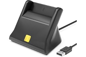 BAWANFA PRO Lecteur Carte Identité Belge - ID Card Reader-Plug & Play-Conforme ISO 7816 Classe A,B,C, Câble de 50cm pour Identité Belge, Pas de Pilote nécessaire - LED de Contact