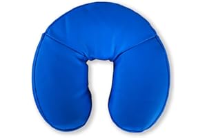 ZEN MASSAGE WARE ZEN - Cuscino viso premium per lettini massaggio - poggiatesta schiuma morbida con rivestimento similpelle - cuscino testa per lettini cosmetici, terapia & trattamento - accessori massaggi (blu reale)