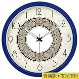 WIHY Leise Seiko Wanduhr Quarz Batterie Mode Präzision modernes Geschenk Uhr Digital Art Zeichnung Quarzuhr Home Wanduhr, 13 Zoll, Basic Sapphire Blue - Pin -418,