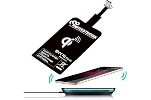 MOELECTRONIX USB TYP C Qi passend für Samsung Galaxy A17 A07 A56 A36 A26 A16 A06 A55 A35 A25 A15 A05 A52 A72 A32 A51 A50 S25 S24 S23 S20 Ultra 5G Wireless Empfänger Induktion Adapter Ladegerät Charger Receiver