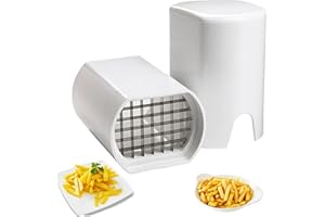 XCNPER Potato Chipper Chip Cutter, 2 in 1 Cutter for Potato and Vegetables, Stainless Steel Blade with PP Handle, Compact Design for Home Kitchen Use, Easy to Clean and Store