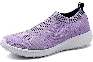 TIOSEBON Women Trainers Athletic Slip On Lightweight Walking Shoes - Breathable Running Sneakers