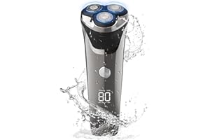 Rantizon Electric Razor for Men, Professional Wet & Dry Electric Rotary Shavers for Men USB Rechargeable IPX7 Waterproof with Pop-up Trimmer Cordless Men's 4D Rotary Electric Razor