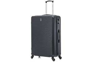 CELIMS - Maleta Grande de Viaje Rígida con 4 Ruedas Ligera Facturación 23kg 75cm | Cerradura Integrada | ABS | Maleta Grande con 4 Ruedas 75cm | Maleta Negro