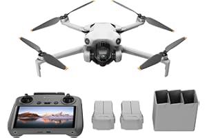 DJI Pack Mini 4 Pro Vuela Más con DJI RC 2 (control remoto pantalla), drones camara 4k, menos de 249 g, 34 min tiempo vuelo, 2 baterías adicionales, C0