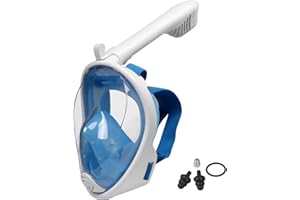 Lamker Maska do nurkowania na całą twarz dla dzieci 180°Panoramiczny Wizja zapobiegająca zaparowaniu Maska do nurkowania z uchwytem na kamerę