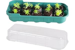 FACYNDE Keimling-Tablett Zimmergewächshaus Anzuchtkasten Wächst Anzucht Schale Töpfe Sämling-Starter-Tabletts Grün, Schwarz
