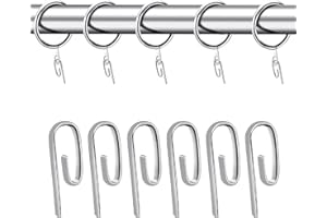 MERCURY TEXTIL- Ganchos de Cortina de Metal. Ganchos de Riel Resistentes y Duraderos para Cortinas de Sistema de Riel, Fácil Instalación. (25)