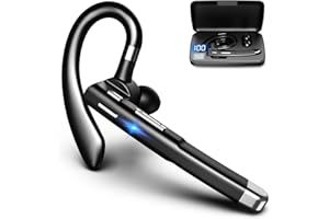Euakee Bluetooth Headset Wireless Freisprech Telefon, Freisprechanlage Bluetooth Ohrhörer mit CVC 8.0 und ENC Dual Mic Geräuschunterdrückung, Dual Mic V5.0 Freisprech-Bluetooth-Ohrhörer