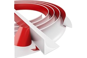 Silikon Weiß Zierleisten/Sockelleiste/Deckenleisten,Selbstklebend Weichsockelleiste,Abschlussleiste küchenarbeitsplatte,Wandabschlussleiste Winkelleiste,Flexibel Leisten für Bad/Küche/Wohnzimmer