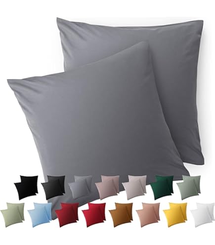 2 Federe In Cotone Puro Lavabili - Blu Denim 60x90 Cm Per Cuscini - Foto 10