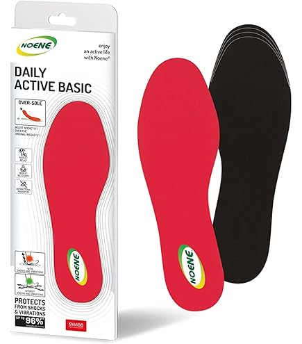 Noene NO2 Antishock inlegzolen voor sportschoenen, perfect voor sport en dagelijks leven, ideaal voor mannen en vrouwen h: 2 mm - 43