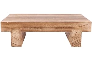 RENYWOSI Tritthocker Fußhocker Aus Holz - Stabiler Fußbank Fußstütze Nachttisch Für Kinder Erwachsene, Mobiler Pflanzenständer Angelhocker Betthocker Rutschfester Für Hohe Betten, Küche, Wohnzimmer, Schrank