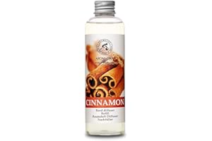 AROMATIKA TRUST THE POWER OF NATURE Cinnamon Reed Diffuser Refill with Natural Essential Cinnamon Oil 200ml - Fresh & Long Lasting Fragrance - 0% Alcohol - Best for Aromatherapy - Home - Office - Fitness Club - Restaurant - Boutique
