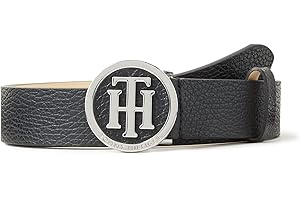Tommy Hilfiger Damen Gürtel Th Round Buckle Belt 3.0 aus Leder