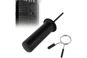 Gym Pin Extender med 1 x fjäderklämma, Gympin viktstack, Gym Pin för extra vikt, diameter 8 mm, längd 110 mm för extra vikt viktstapelstift ersättning, laddningsviktsstift för hemmatillbehör
