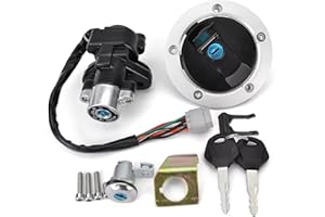 QILINGS Interrupteur D'allumage Moto pour Suzuki pour GSF 650 1200 1250 S pour Bandit 650 S Bouchon Réservoir Carburant Interrupteur D'allumage pour Serrure Siège avec Kit De Clé Serrure D'allumage