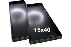 TEGLIEDIROMA Teglie forno 40 x 15 x 2 cm per pizza professionale, 8/10 di spessore alta idratazione [2 Pezzi]