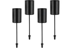 UZNDQ 4 Stück Kerzenhalter Adventskranz Schwarz Für Stabkerzen Advent Kerzenständer Stabkerze Stabkerzenhalter Mit Dorn Für DIY Deko & Weihnachten,Küche Haushalt & Wohnen,Kerzenständer