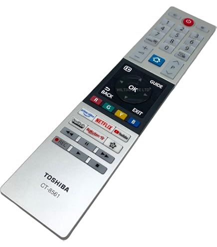 Telecomando Di Ricambio RC45151 Per TV Toshiba – Compatibile Con CT-8561, 43UK3163DG, 55/65UK3163DG, 50UK3163DG E 30110095, Senza Programmazione, Pronto All'uso