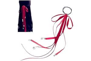 JinYu Czerwona opaska Hua Cheng Cosplay Tian Guan Ci Fu kostium moda antyczna wstążka akcesoria do włosów i 10 szt. naklejek, 1 count (Pack of 1), Metal