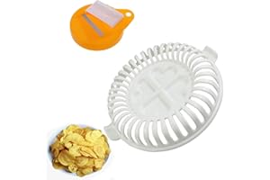 FNGYUYEUIB Chips Maker Mikrowelle, Mikrowelle Oven Baked Kartoffelchips Maker Chipsmaker Pommes Frites Schneider Gesunde Chip Slicer Maker Kartoffelschneids Kunststoff Manueller Gemüseschneider Baked Maker