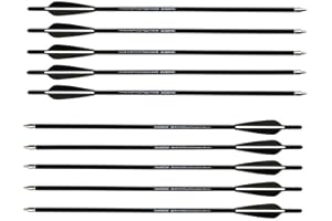 Milaem Flèches d'arbalète en Carbone Boulons de 20 Pouces Boulons d'arbalète 22 Pouces Flèches de Chasse Flèches de Carbone 18 Pouces pour Arbalète 12 Boulons par Paquet