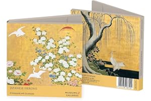 MUSEUMS & GALLERIES Museums and Galleries Marketing. Classics 123 x 123mm Japanese Herons Designed Note Card Wallet with Envelope (Pack of 8)