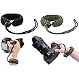 NA 2PCS Braided Paracord Adjustable Camera Wrist Strap/Bracelet for Cameras, Video Camcorder, Binoculars, and Other Stuff (Black &Blue)