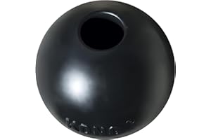 KONG Extreme Ball Con Foro - Durevole Giocattolo per Cani in Gomma Naturale per l'Allenamento e il Gioco - Nero - Per Cani Di Taglia Medio-Grande