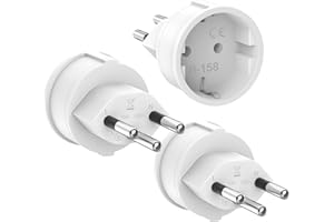 Deutschland auf Schweiz 3 Stück Adapter Deutschland Schweiz, EU auf Schweizer Stecker, Schweiz Reiseadapter, Typ C/E/F Steckdose zu Typ J Stecker für Malediven, Ruanda, Liechtenstein