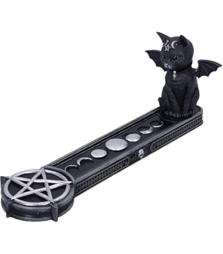 Nemesis Now Cult Cuties Malpuss Wierookhouder, Zwart, 24cm