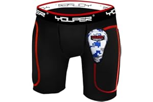 Youper Gepolsterte Schiebe-Shorts für Jungen, Jugendliche mit weichem schützendem Sport-Cup für Baseball, Fußball, Lacrosse