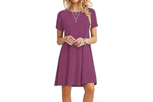 MOLERANI Summer Dresses for Women UK Casual T-Shirt Dress Short Sleeve Ladies Beach Dress