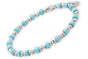 OMI CREATIVE CONCEPT OMI® Bracciale Uomo Acciaio con Pietre Naturali Multicolore – Turchese, Verde Smeraldo, Lapislazzuli, Nero – Elegante e Stile Casual